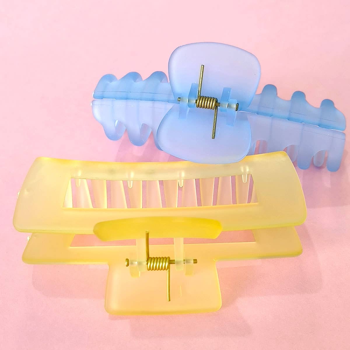 SUMMER JELLY HAIR CLAW AVOCADO GREEN MATTE CLIP_CWAHA0093