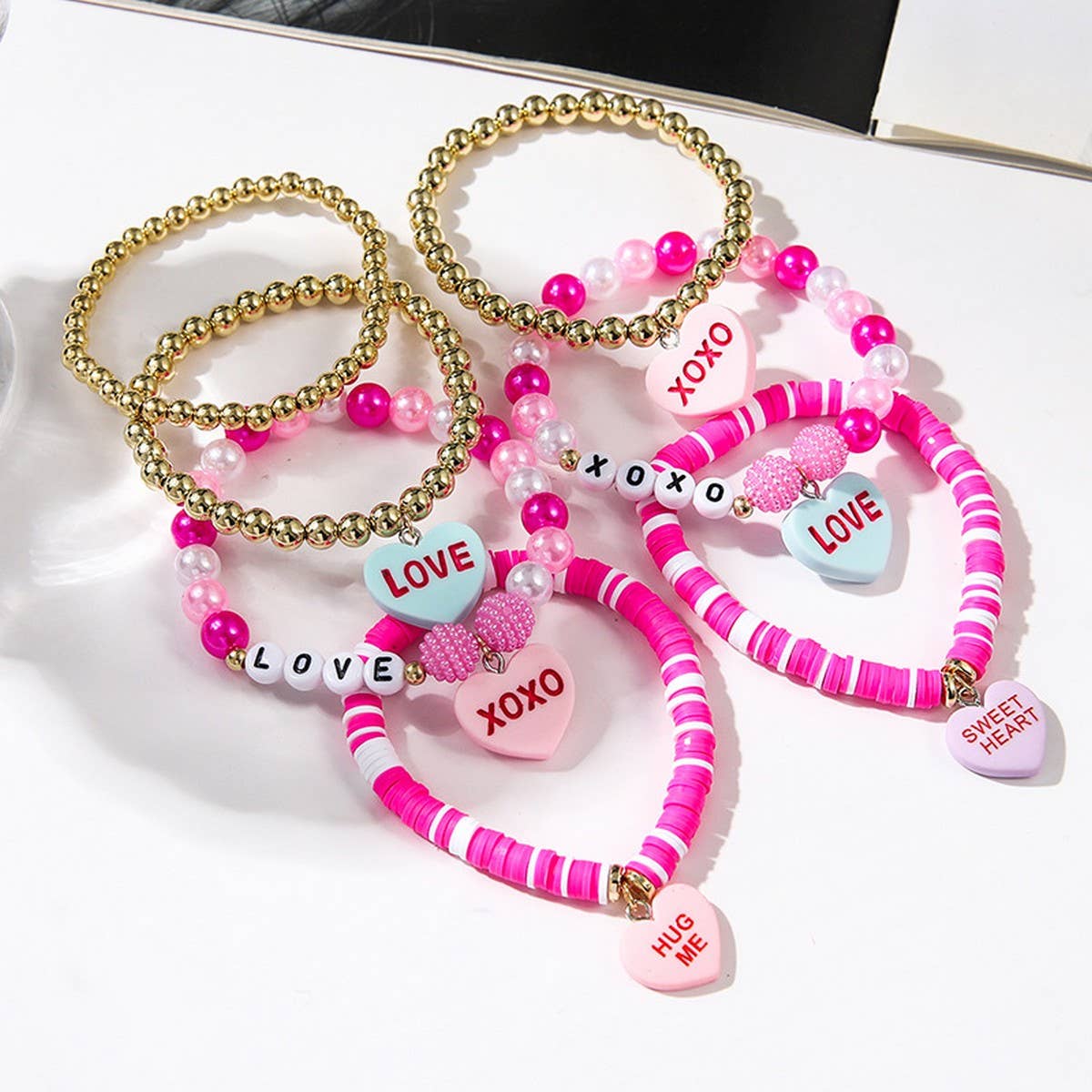 LOVE LOVE LOVE FRIENDSHIP GIFT HANDMADE BRACELET_CWMM3510