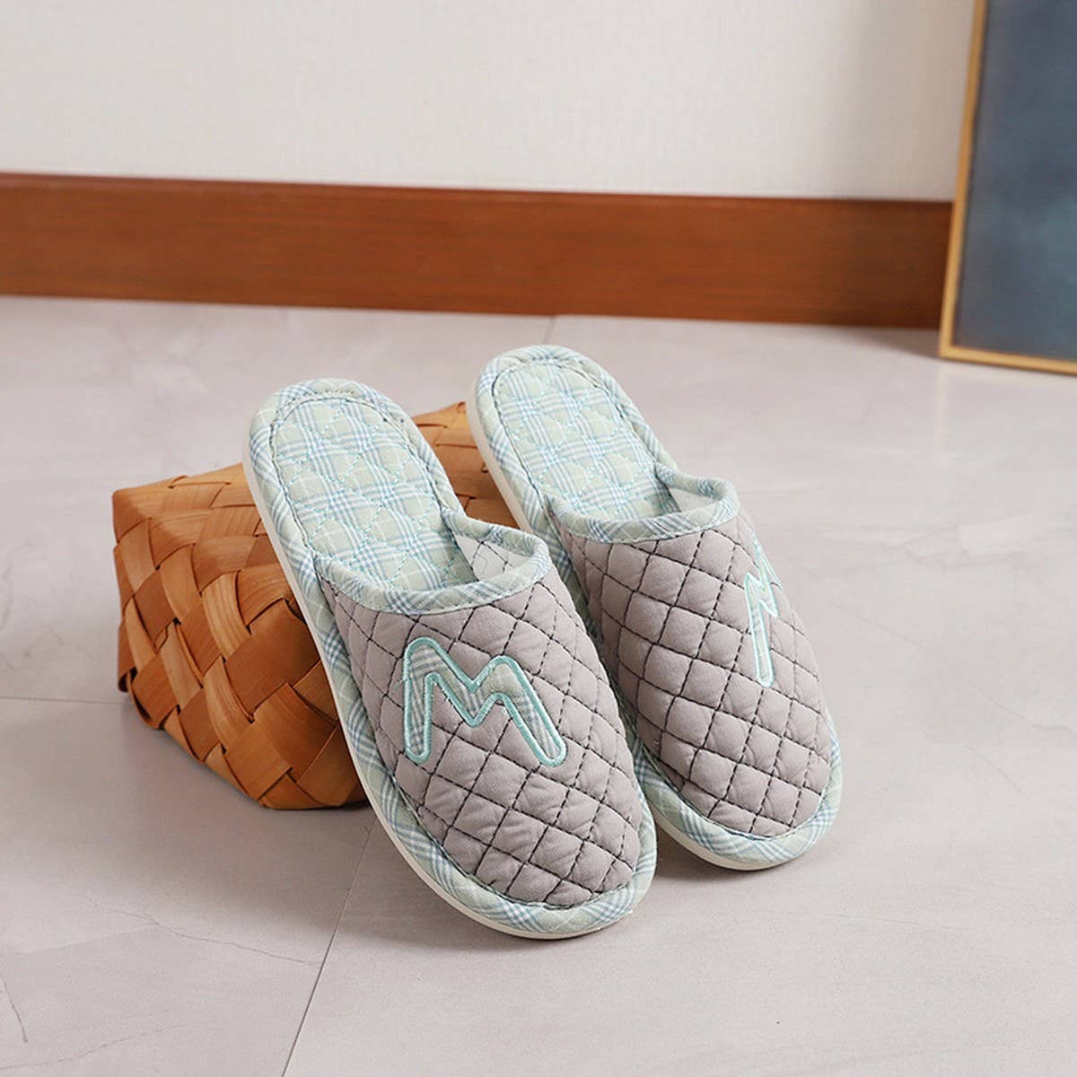 THICK COTTON PVC SOLE SILENT COUPLE SLIPPERS_CWSHF0211