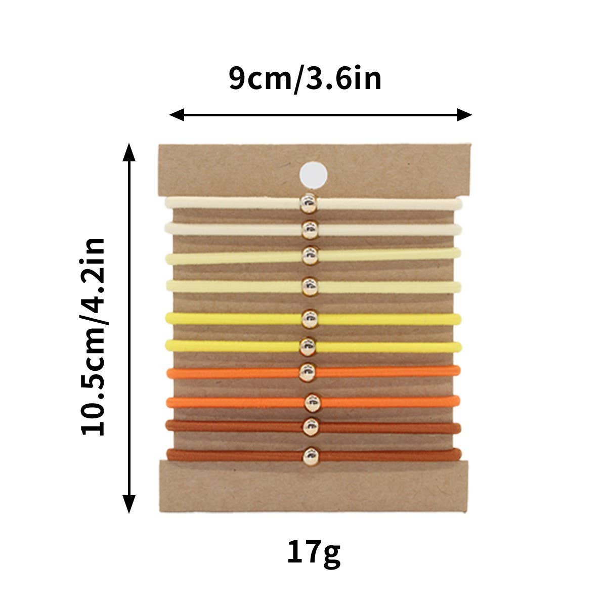 10 CLIP ON THREADED HAIR SCRUNCHIES_CWAHA2723