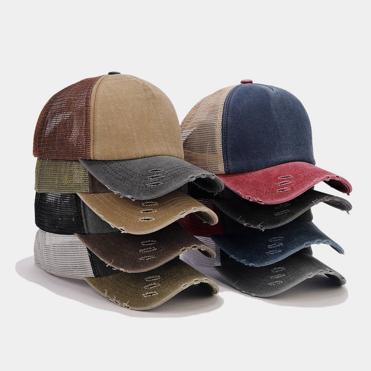 2024 NEW CONTRAST COLOR WASHED BASEBALL CAP_CWAH1571