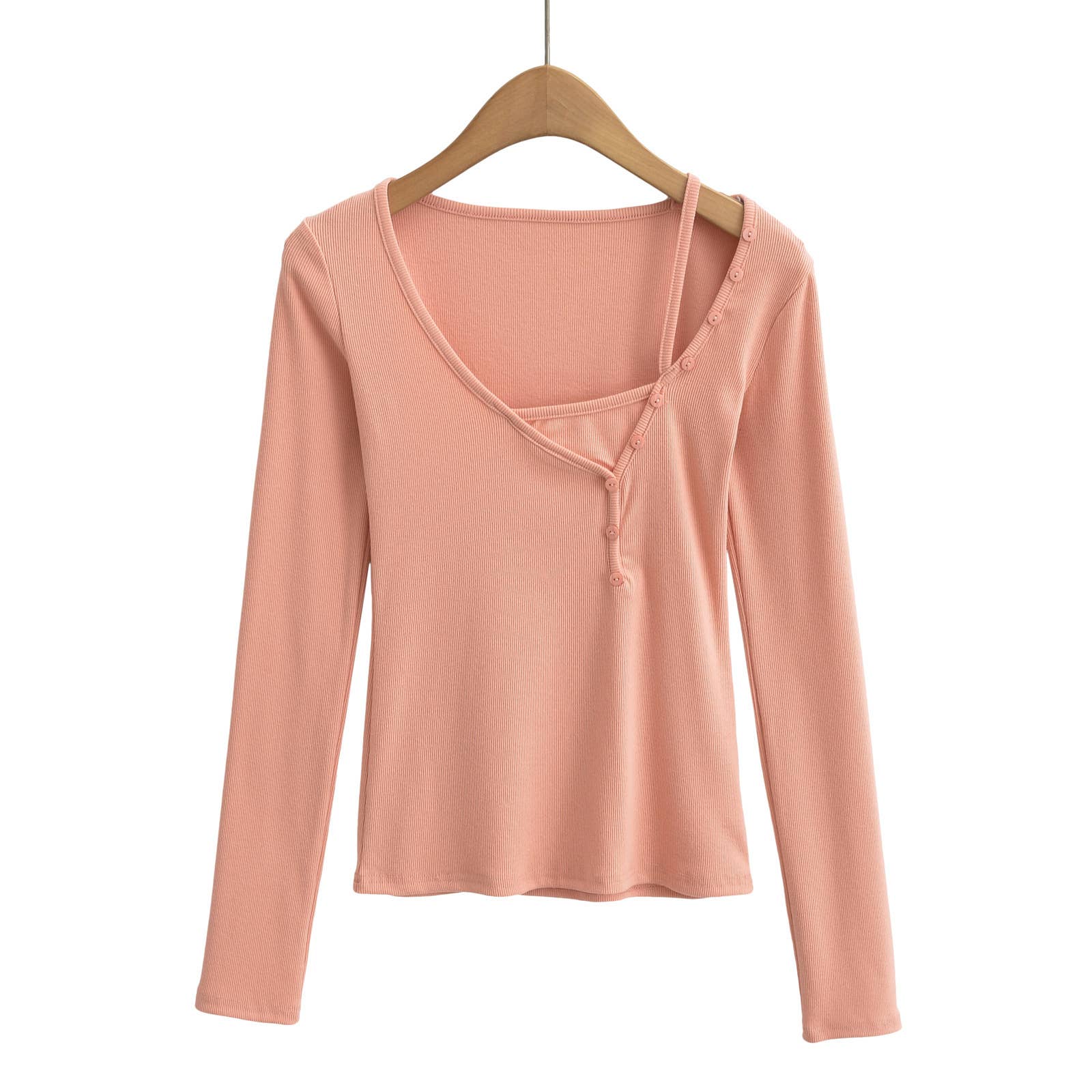 Two Button-Up Long-Sleeved T-Shirts