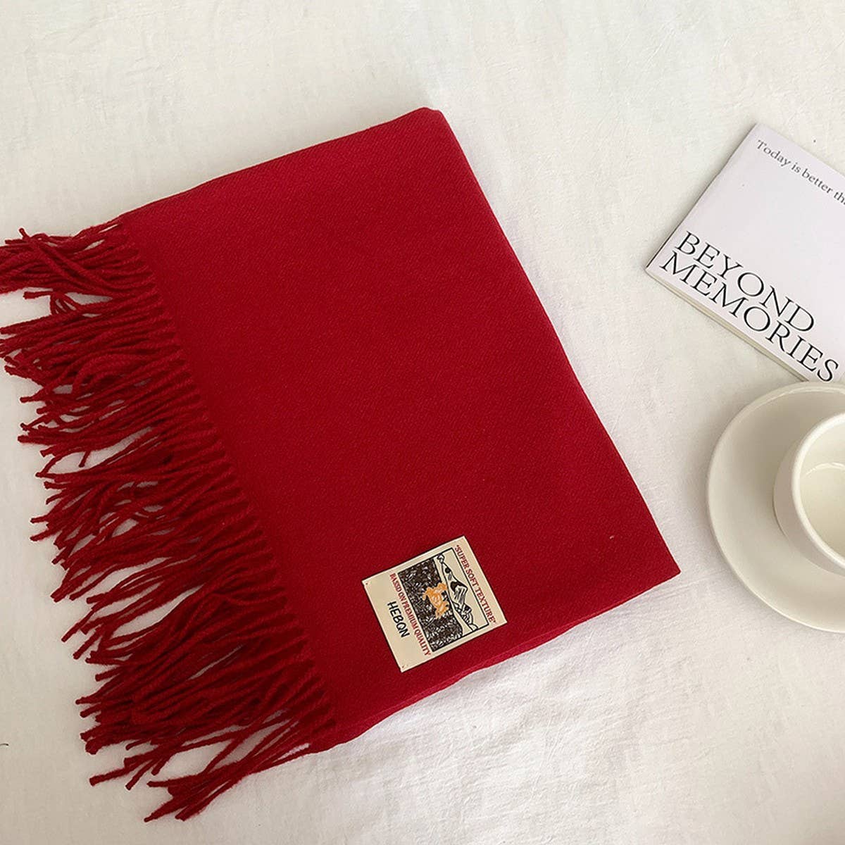 SOLID COLOR FAUX CASHMERE SCARF WINTER WRAP_CWASC2303