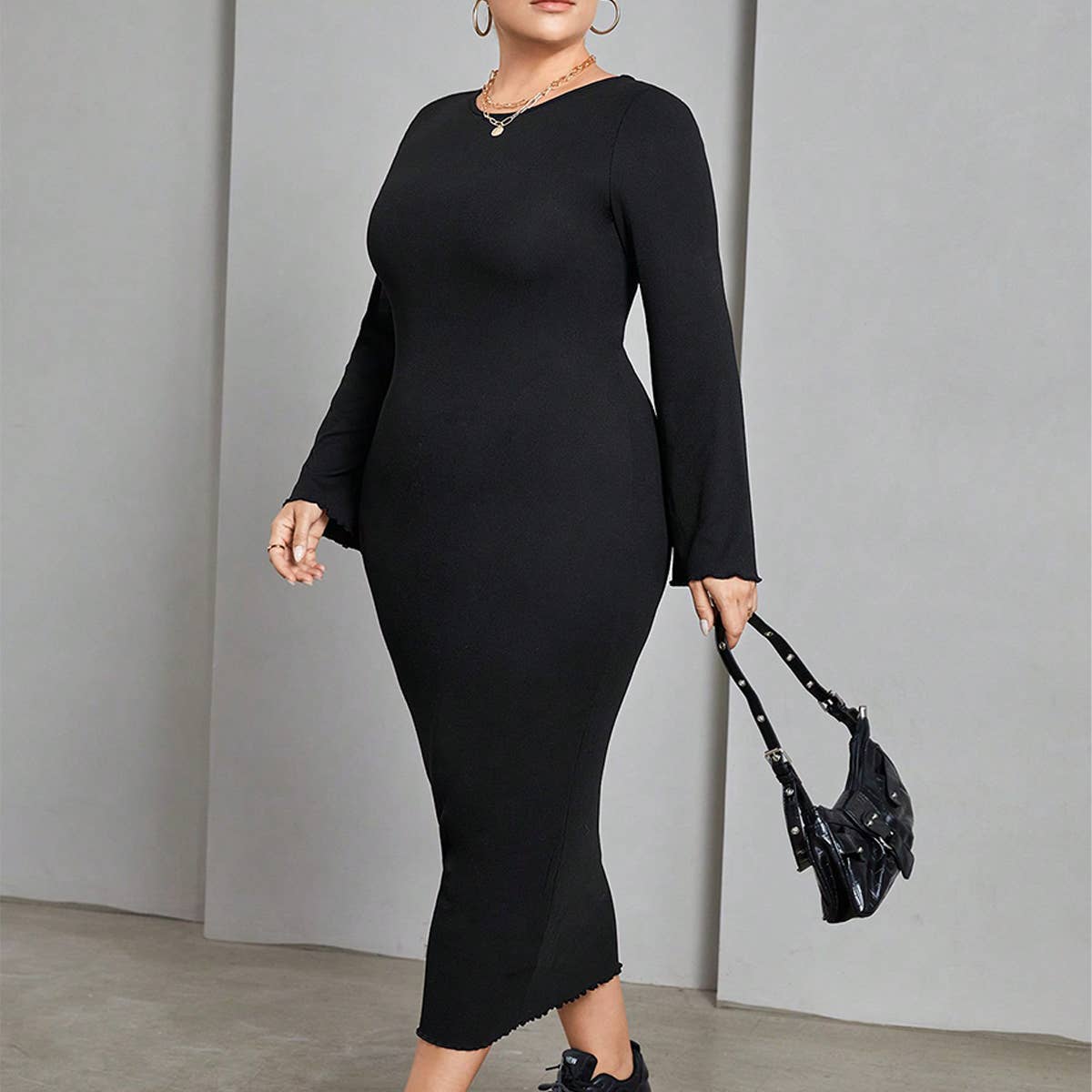 AUTUMN KNIT BACKLESS DRESS STYLISH SEXY_CWDMD6039