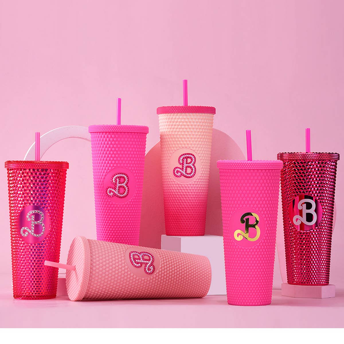 DOUBLE LAYER PORTABLE PLASTIC STRAW DIAMOND CUP_CWMM0978