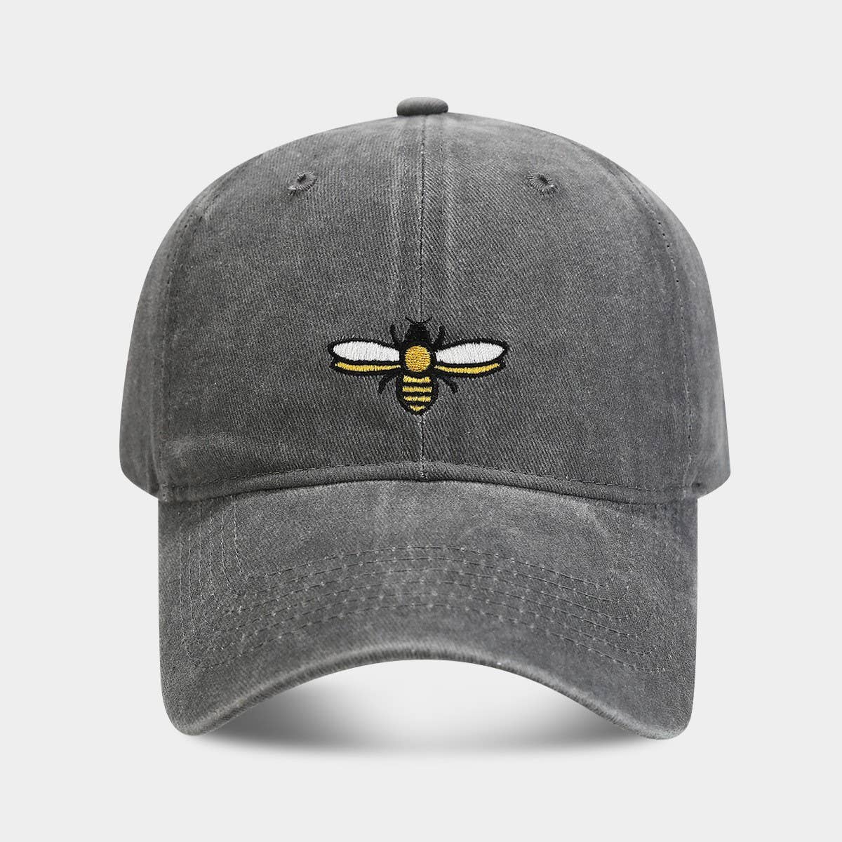 BEE EMBROIDERY BASEBALL CAP OUTDOOR SUN HAT CWAH2020