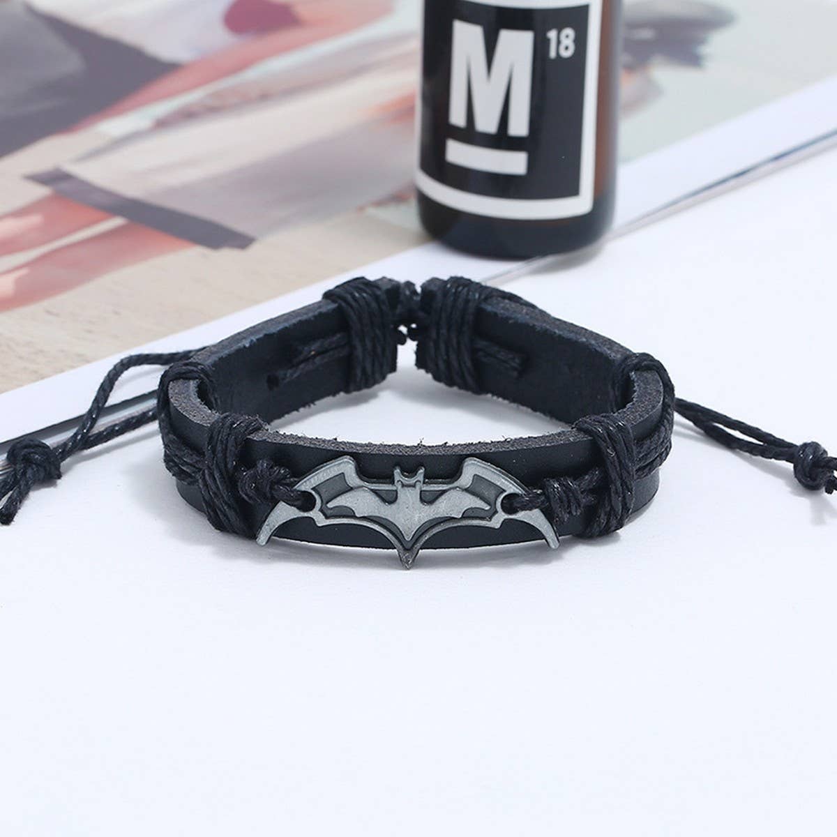 NEW CREATIVE BRAIDED COWHIDE ALLOY BRACELET_CWMM4464