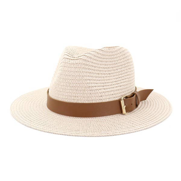 BEACH SUMMER CASUAL STRAW PANAMA HAT_CWAH059 B20223