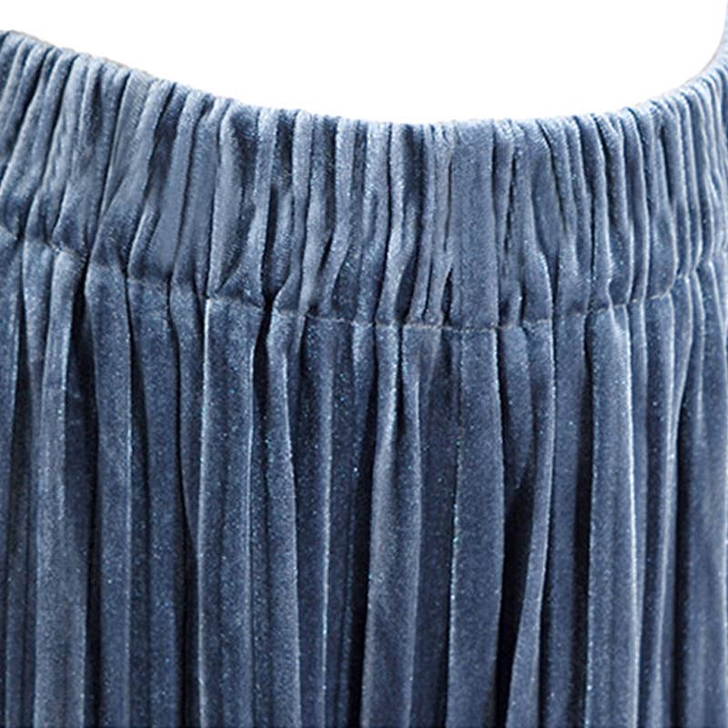 Velvet Pleated Pants Loose Straight Pants