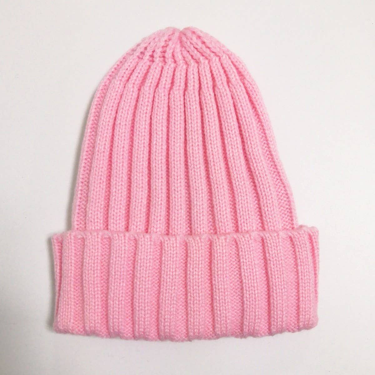Cwah04351_Kids Solid Color Knit Beanie Hat Winter