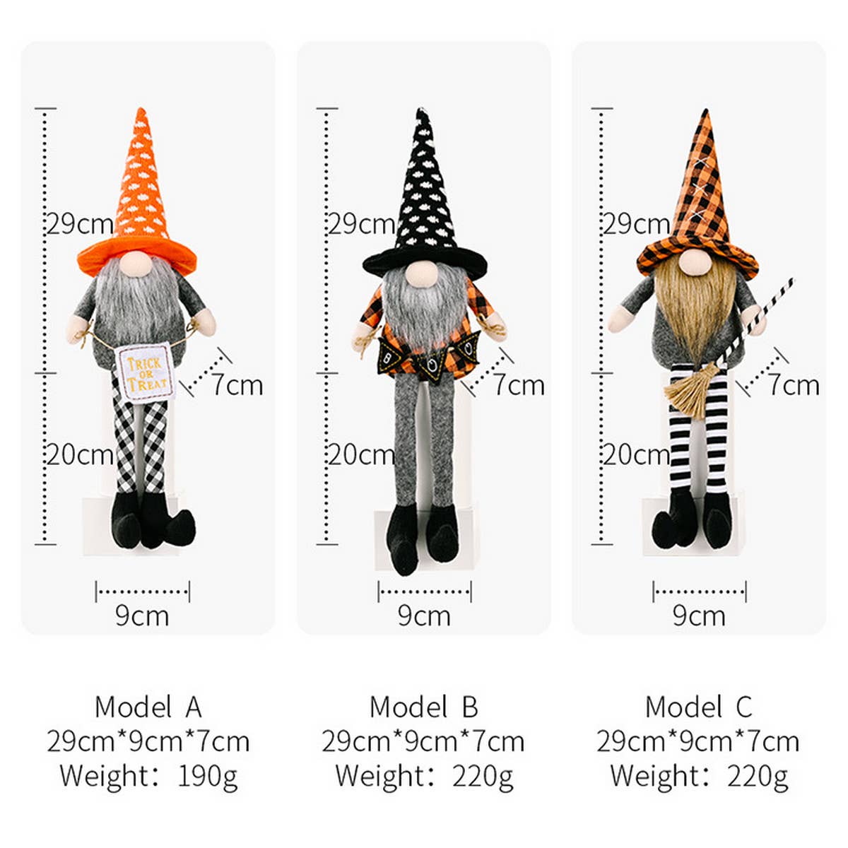 HALLOWEEN HANGING LEG DOLL ORANGE HAT ORNAMENTS_CWMM1771