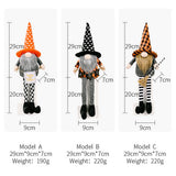 HALLOWEEN HANGING LEG DOLL ORANGE HAT ORNAMENTS_CWMM1771