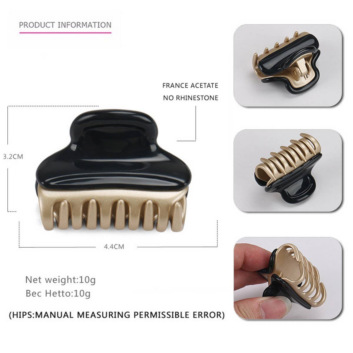 ACETATE GLOSSY MEDIUM SIZE HAIRPIN_CWAHA4242