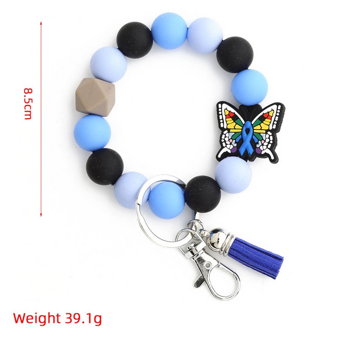 CARTOON BULL KEYCHAIN MOOSE CHARM SILICONE BEADS_CWMM6863