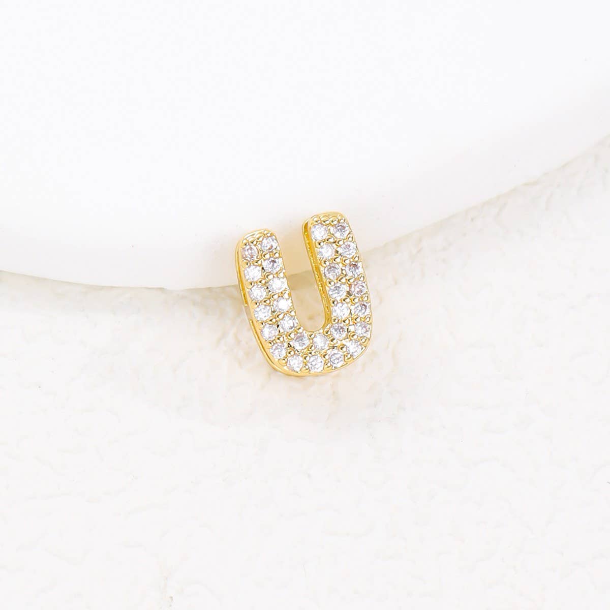 Tiny Zirconia Pendant 26 Letters Necklace_Cwmm5863