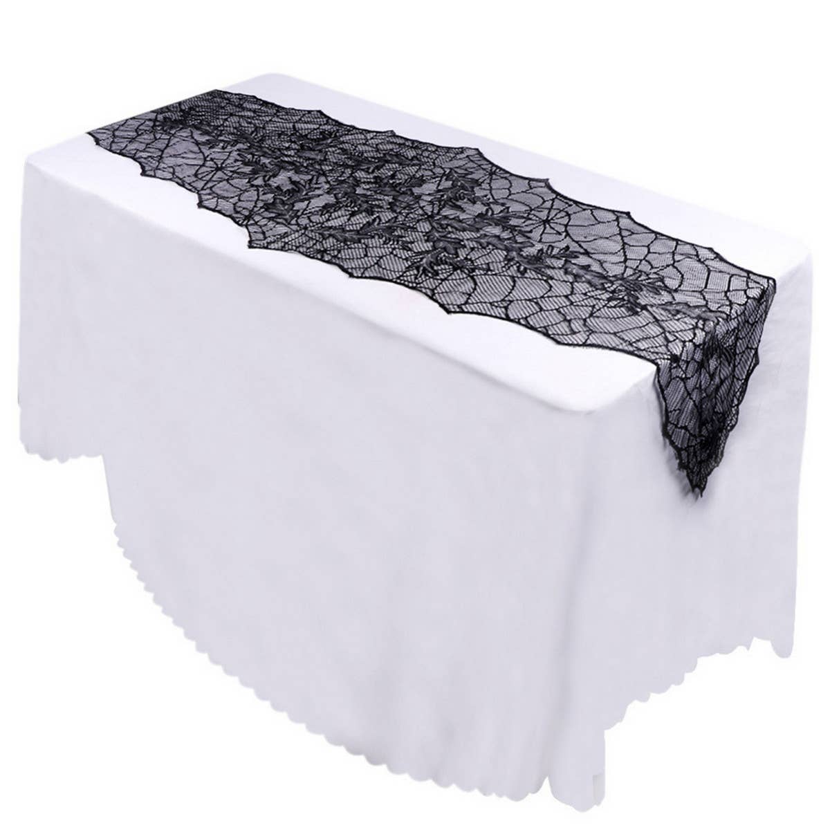 HALLOWEEN BLACK LACE SPIDER WEB WALLPAPER_CWMM1723