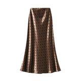 POLKA DOT SKIRT HIP SKIRT MID LENGTH A LINE SKIRT_CWBMS0294