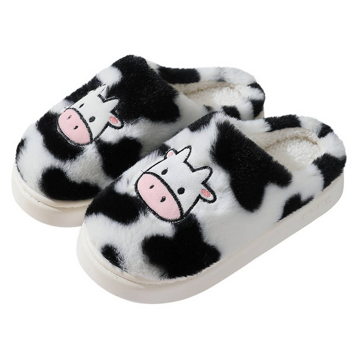 CUTE CARTOON COW STYLE WINTER COTTON SLIPPERS_CWMM3072