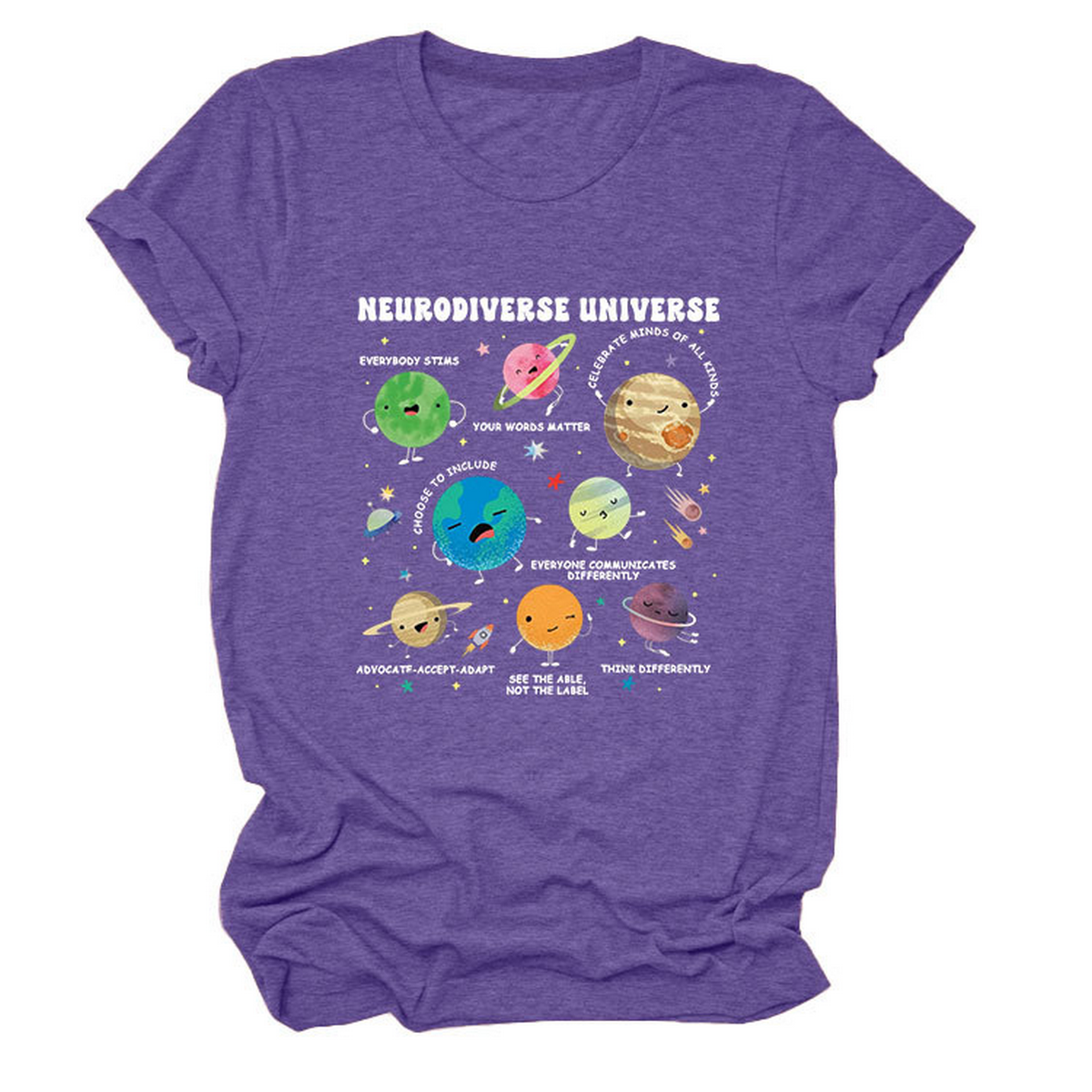 CASUAL CUTE TEE NEURODIVERSE UNIVERSE DESIGN_CWTTSL0513