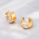 FASHION STAINLESS STEEL EARRINGS WITH ZIRCON_CWMM3647