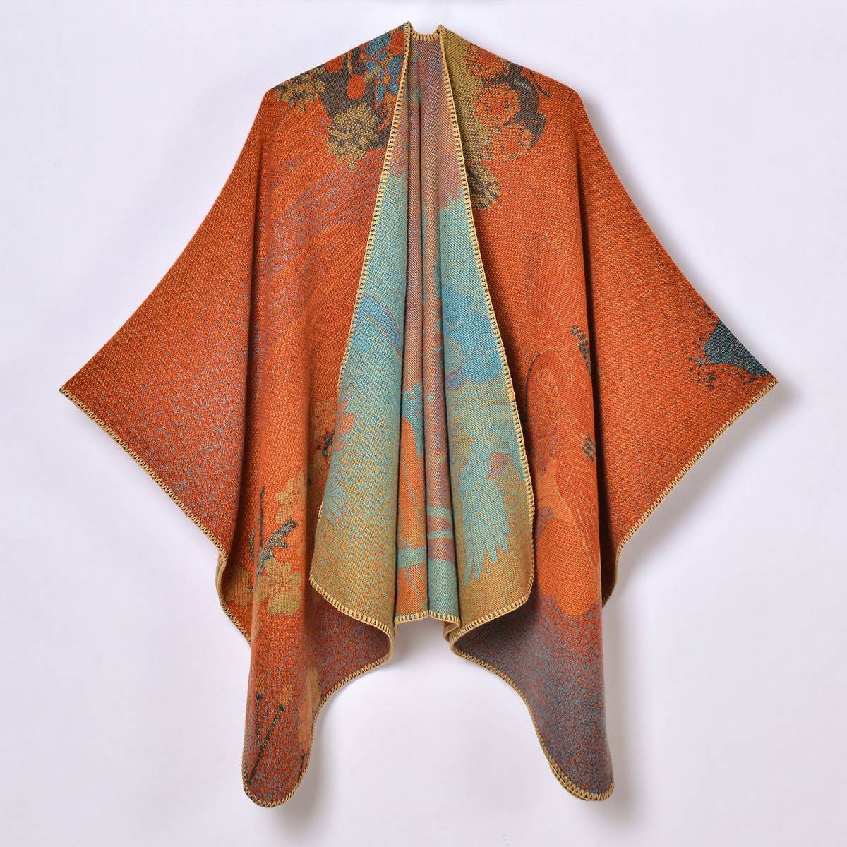 CASUAL THICKENED JACQUARD SLIT SHAWL_CWASC0953