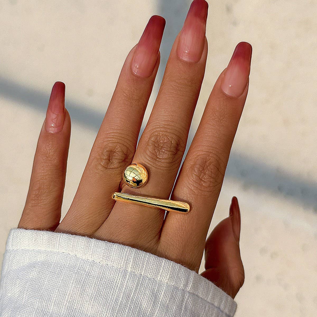 SIMPLE ASYMMETRICAL STATEMENT FRENCH RING_CWAJE1926