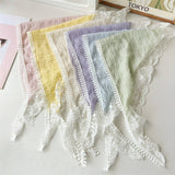 PASTORAL STYLE WHITE LACE TRIANGLE SCARF_CWAHA1375