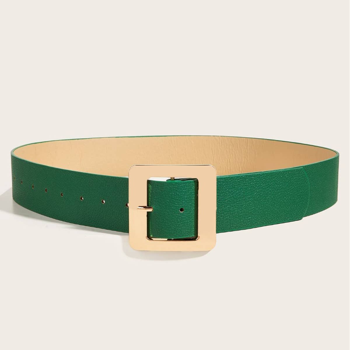 FASHIONABLE GREEN PU BELT_CWABE0445