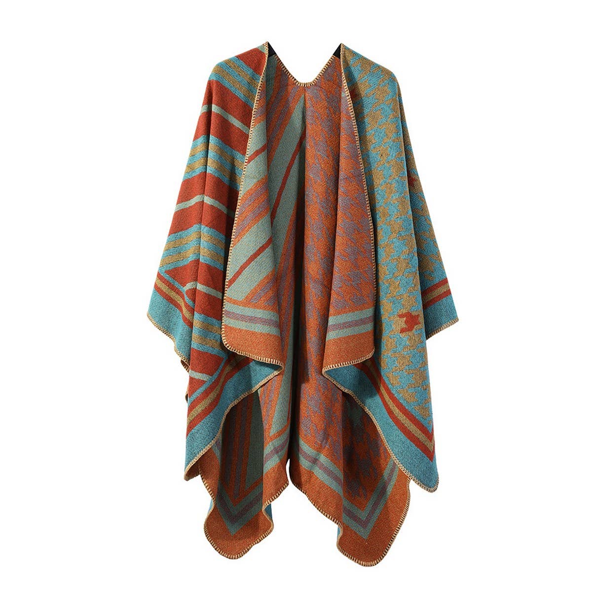 STRIPED SHAWL WARM CASHMERE ALL MATCH CAPE_CWASC2251