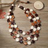 ETHNIC STYLE LONG COCONUT SHELL VINTAGE NECKLACE_CWMM4424