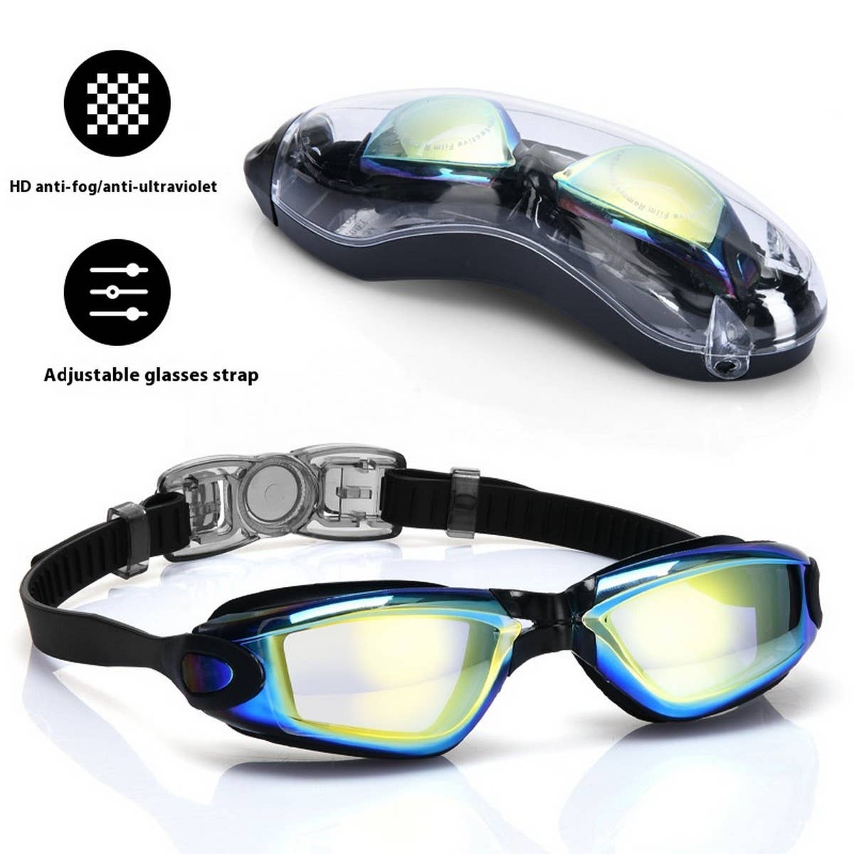 KIDS SWIM GOGGLES HD MIRROR ANTI FOG WATERPROOF_CWASG1044