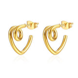 18K GOLD LOVE HEART EARRINGS FOR WOMEN_CWAJE0555