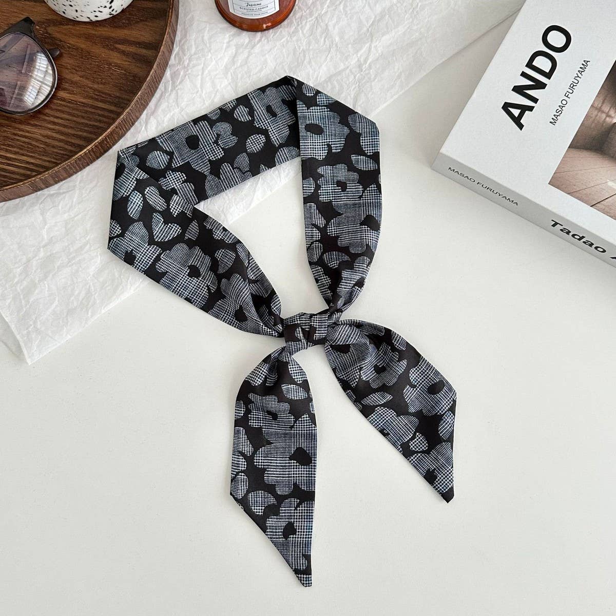 Long Polka Dot Paisley Scarf Bandana Wrap Tie_Cwasc03025
