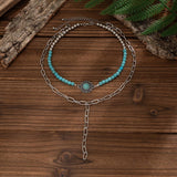 FASHIONABLE AND SIMPLE MULTI LAYER ALLOY NECKLACE_CWMM3188