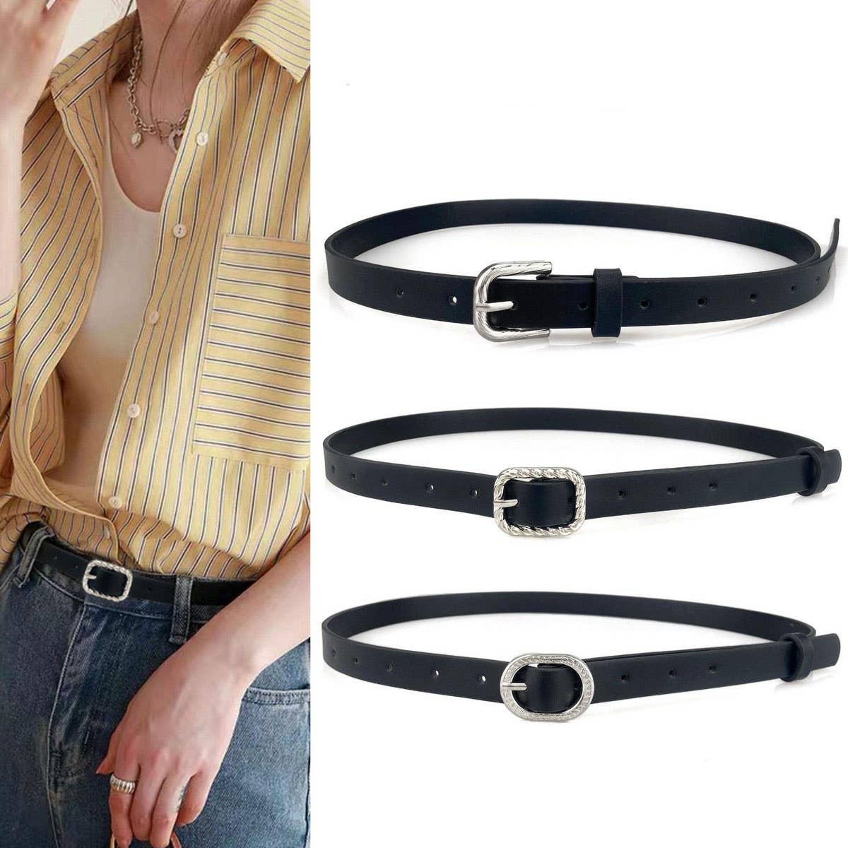 Women'S Thin Belt Simple And Versatile Belt_Cwabe0686