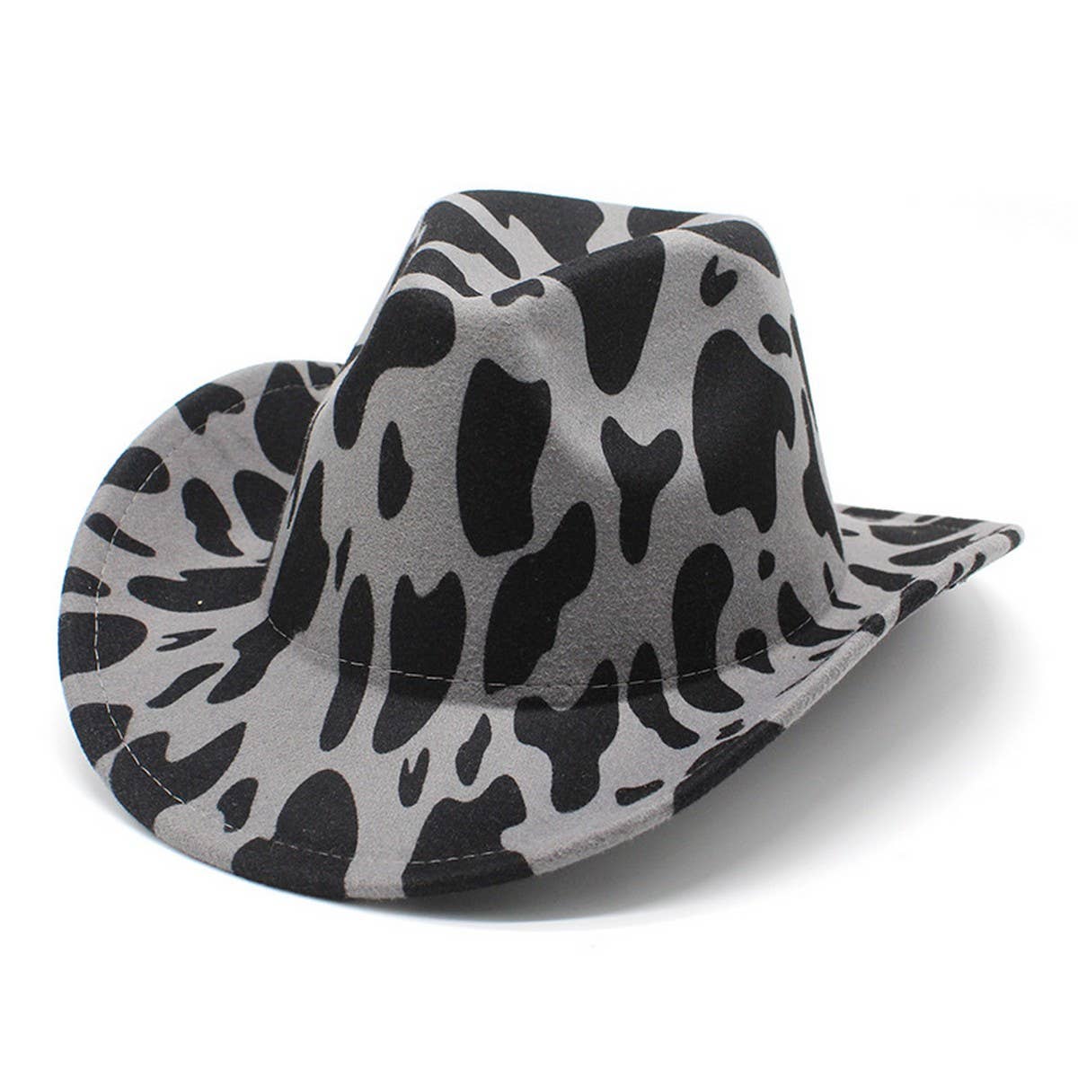 THICKENED FABRIC DOUBLE SIDED COW PATTERN DENIM HAT_CWAH2535