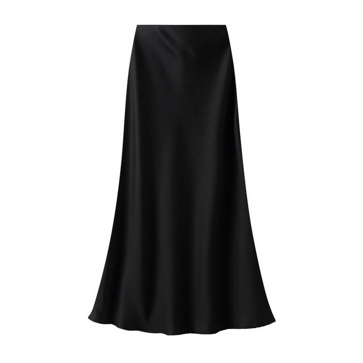 SILKY HIGH WAIST FISHTAIL BODYCON MIDI SKIRT_CWBMS0368