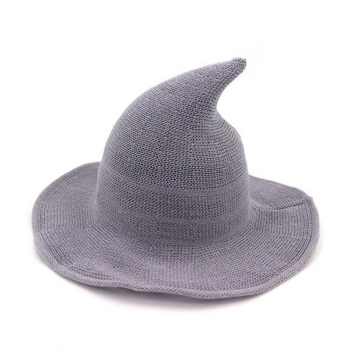 Cwah1676_Regular Foldable Knitted Halloween Witch Hat
