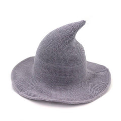 Cwah1676_Regular Foldable Knitted Halloween Witch Hat