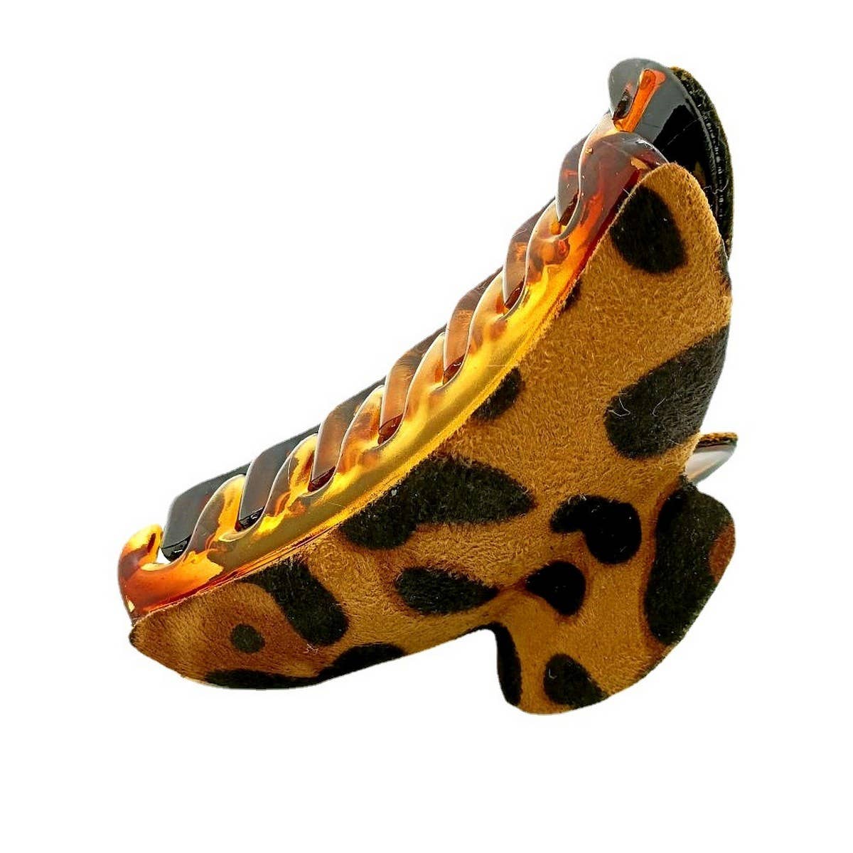 ELEGANT LEOPARD PU LEATHER HAIR CLAW CLIP_CWAHA6370