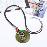 FASHION WAXED ALLOY SWAN LONG NECKLACE_CWMM4618