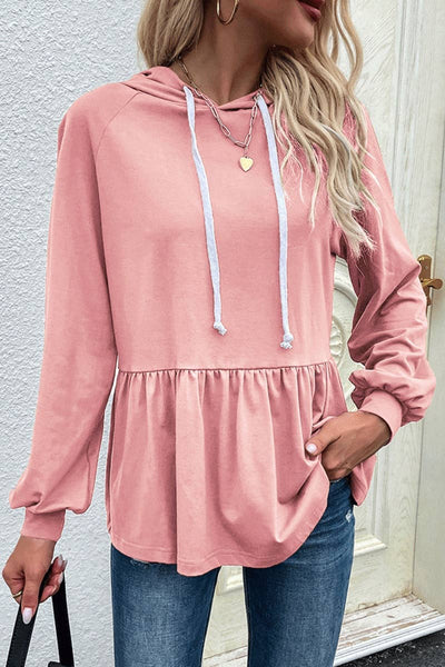 Cwohol1013_Design Hooded Spliced Long-Sleeved Hoodie