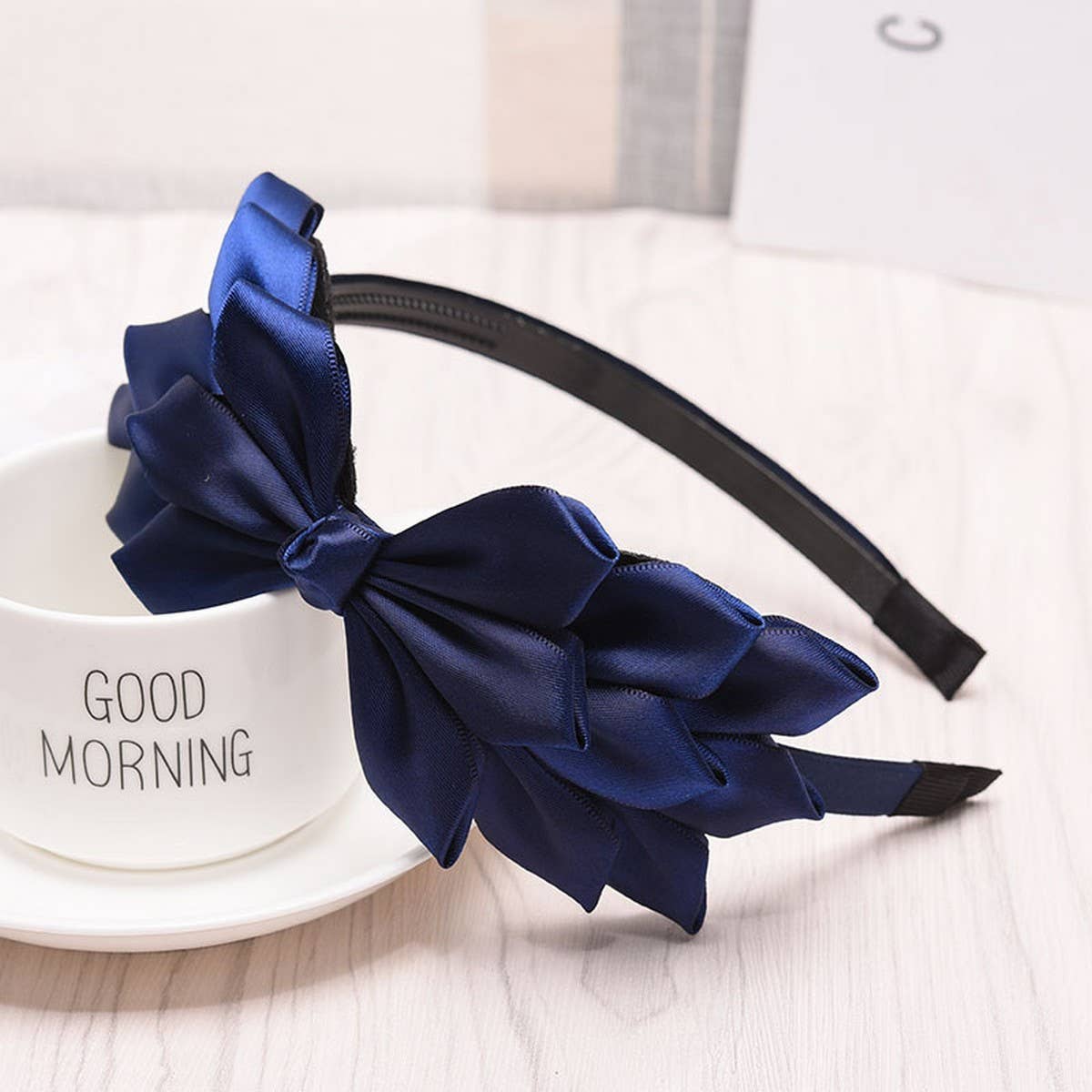 CUTE WOMENS SOLID COLOR BOW HEADBAND_CWAHA2560