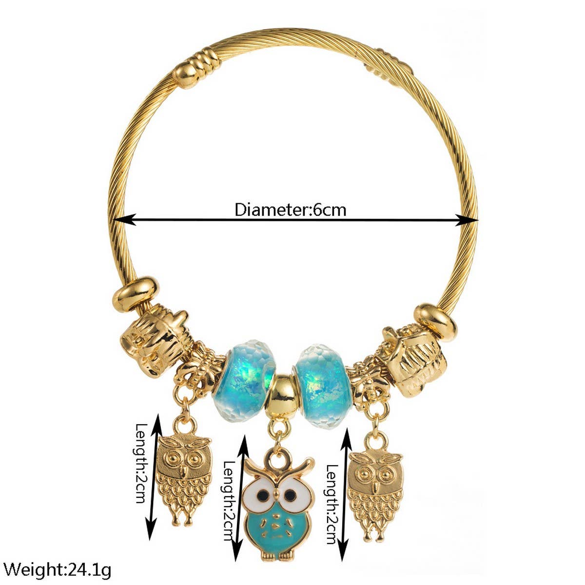 ADJUSTABLE OWL BUTTERFLY CHARM COUPLE BRACELET_CWMM8482