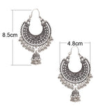 RETRO CRESCENT SHAPE EXAGGERATED BELL EARRINGS_CWAJE2239