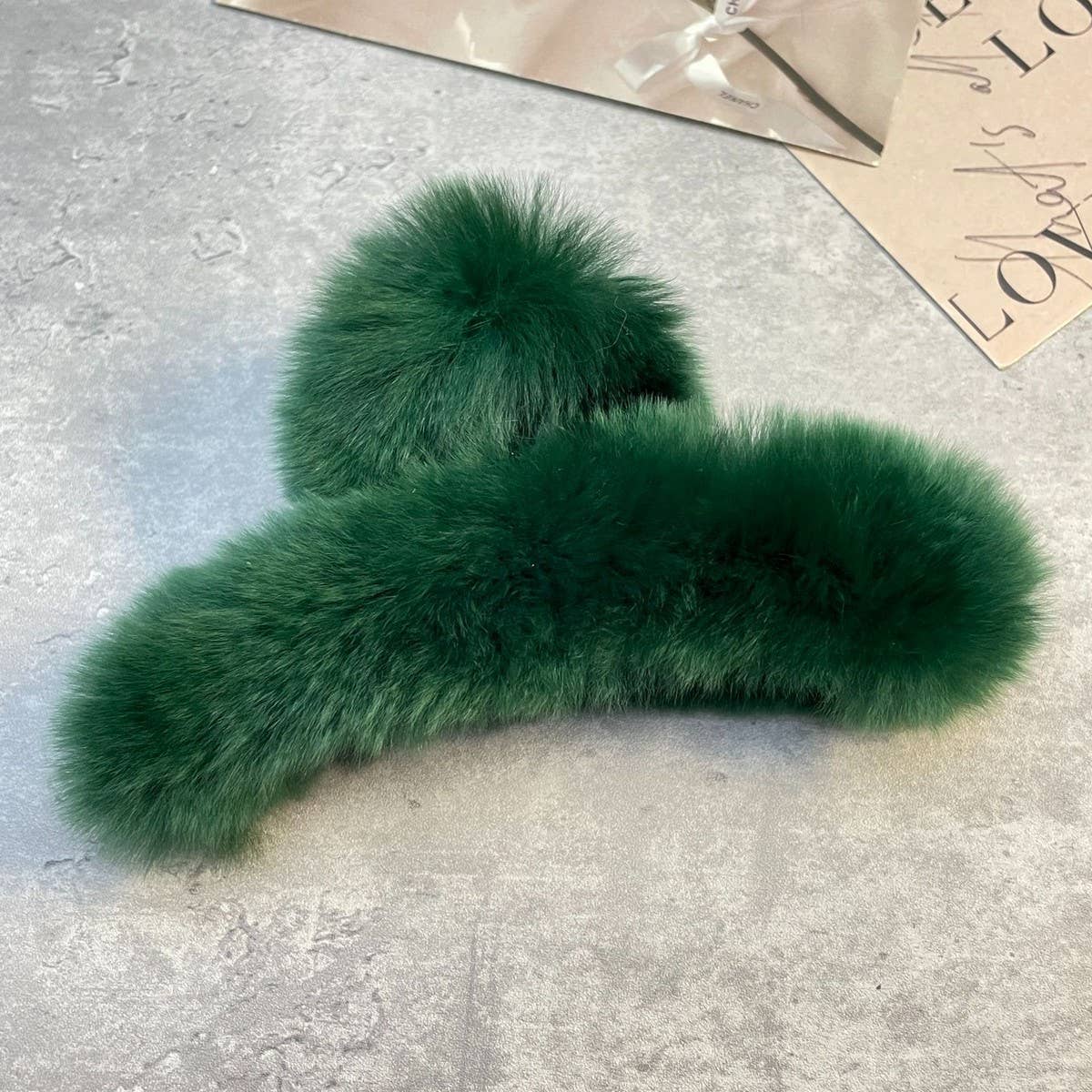 REX RABBIT FUR CLAWS ELEGANT MIXED COLOR CLIPS_CWASC1591