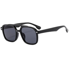SQUARE FASHION RETRO DOUBLE BRIDGE SUNGLASSES_CWASG0537