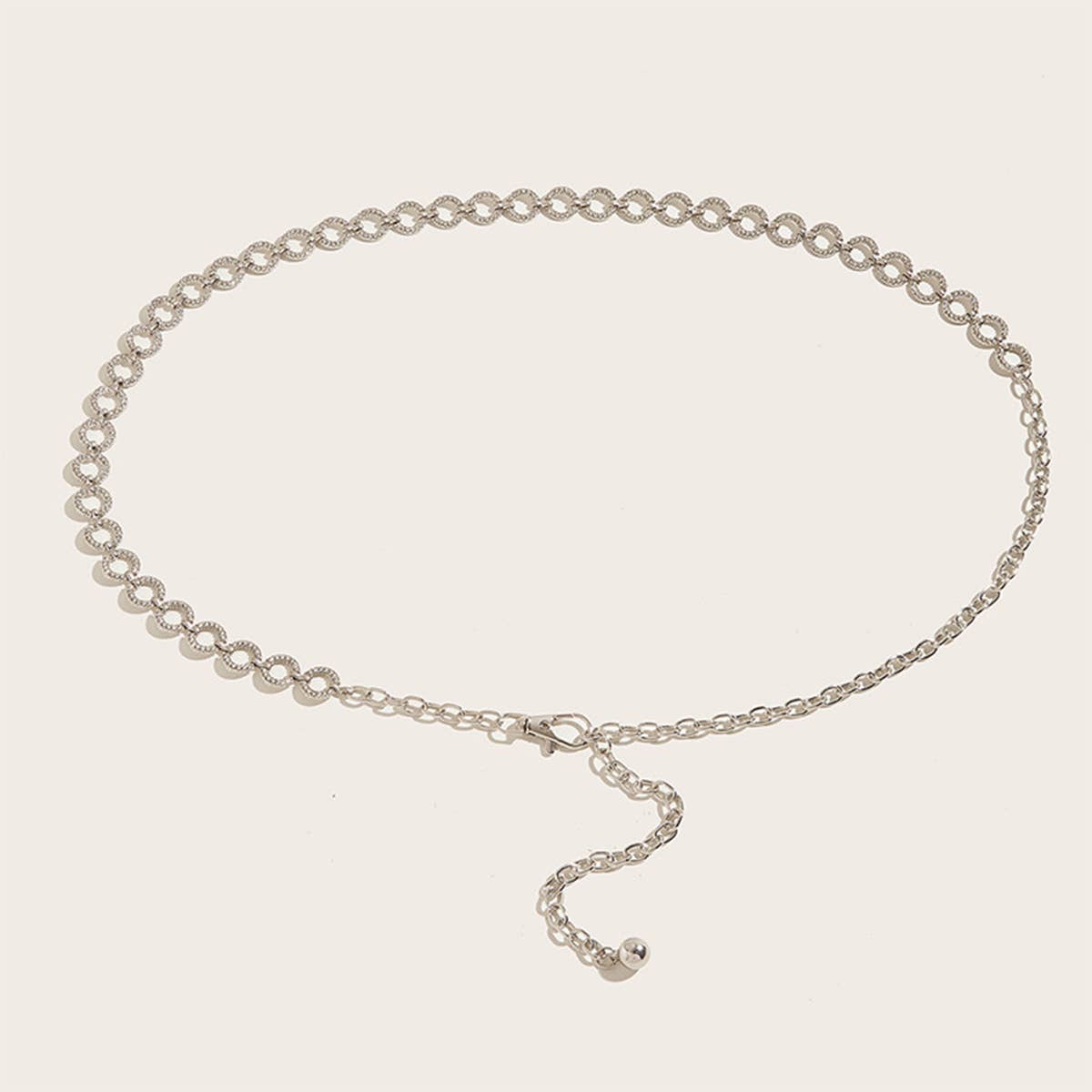 Cwasc2565_Rhinestone Waist Chain Metal Belt