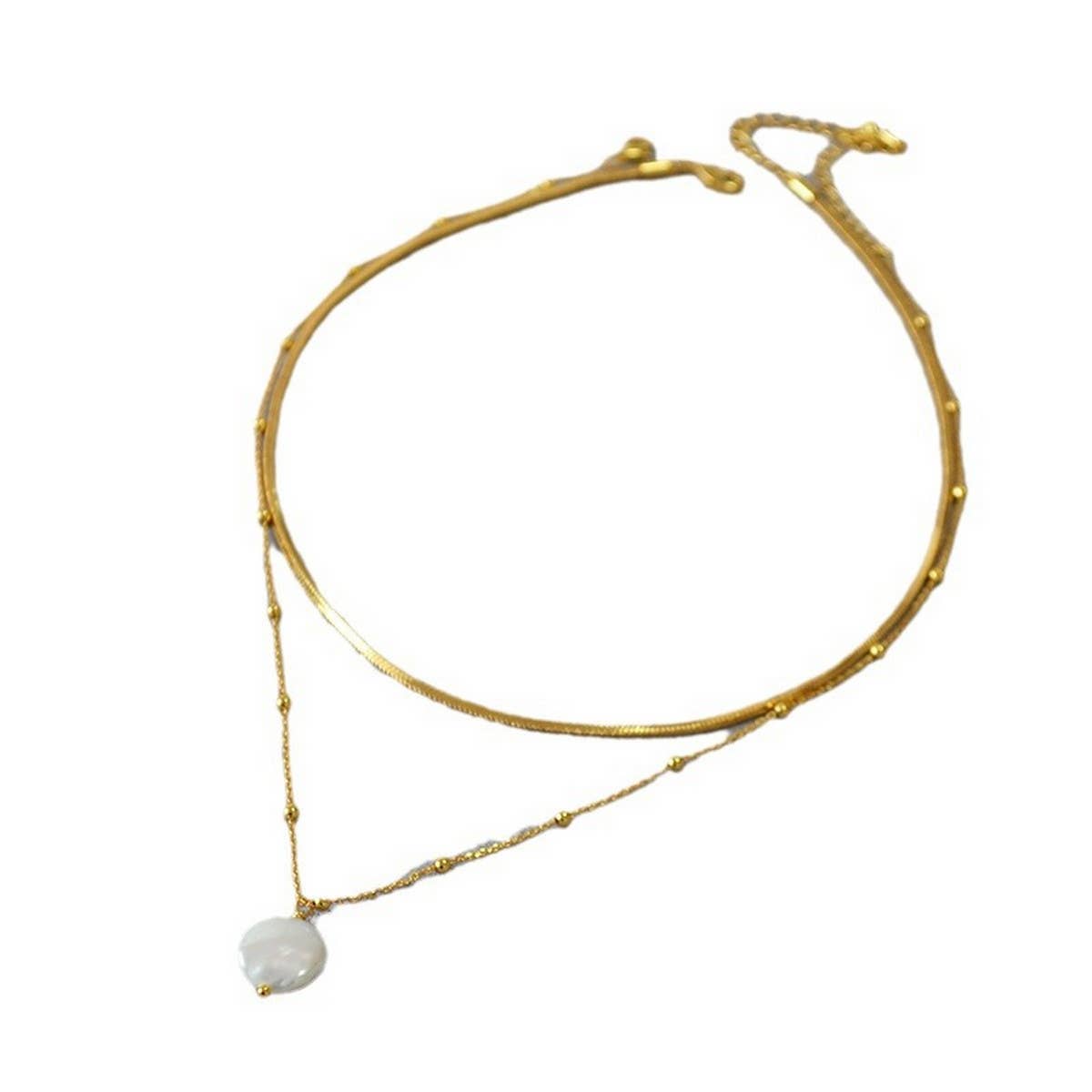 Women Baroque Pearl Necklace