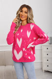 Valentines Day Love Jacquard Loose Knitwear